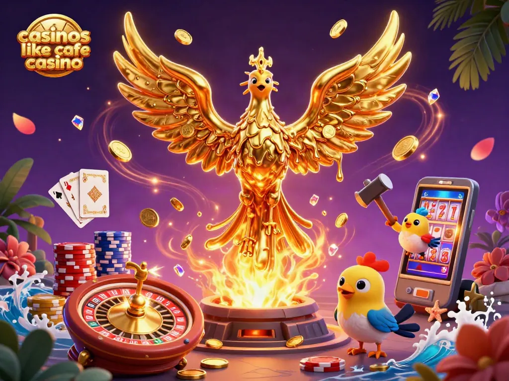 Experience the thrill of casinos like cafe casino with a molten phoenix and game elements.