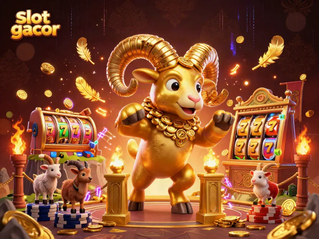 Experience slot gacor action with a golden ram at the casino's epic showdown.