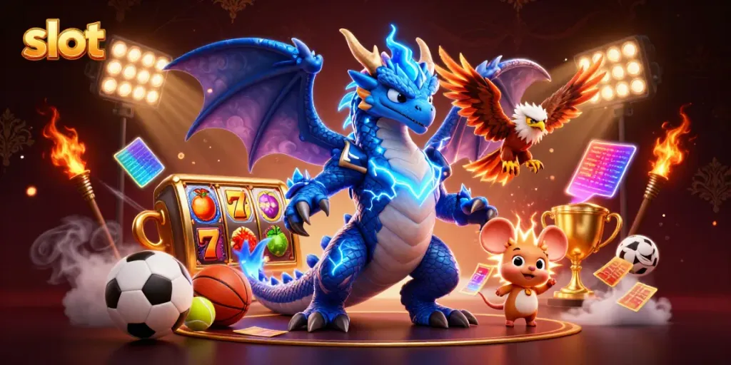 Experience thrilling slot action with vivid characters and game elements in a dynamic casino setting.