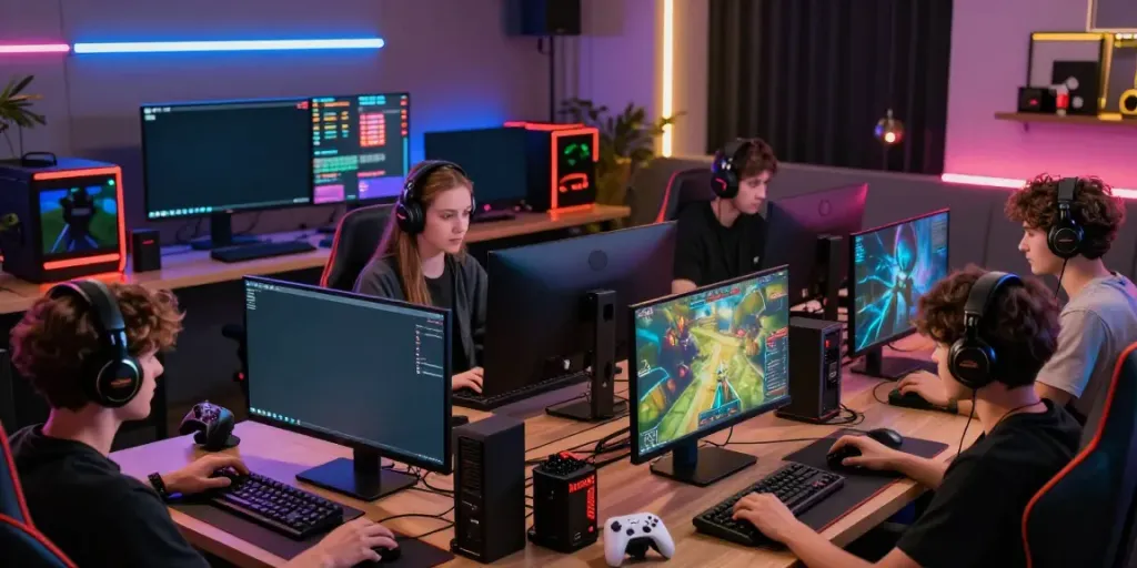 singatoto login gaming experience with diverse players in a vibrant studio