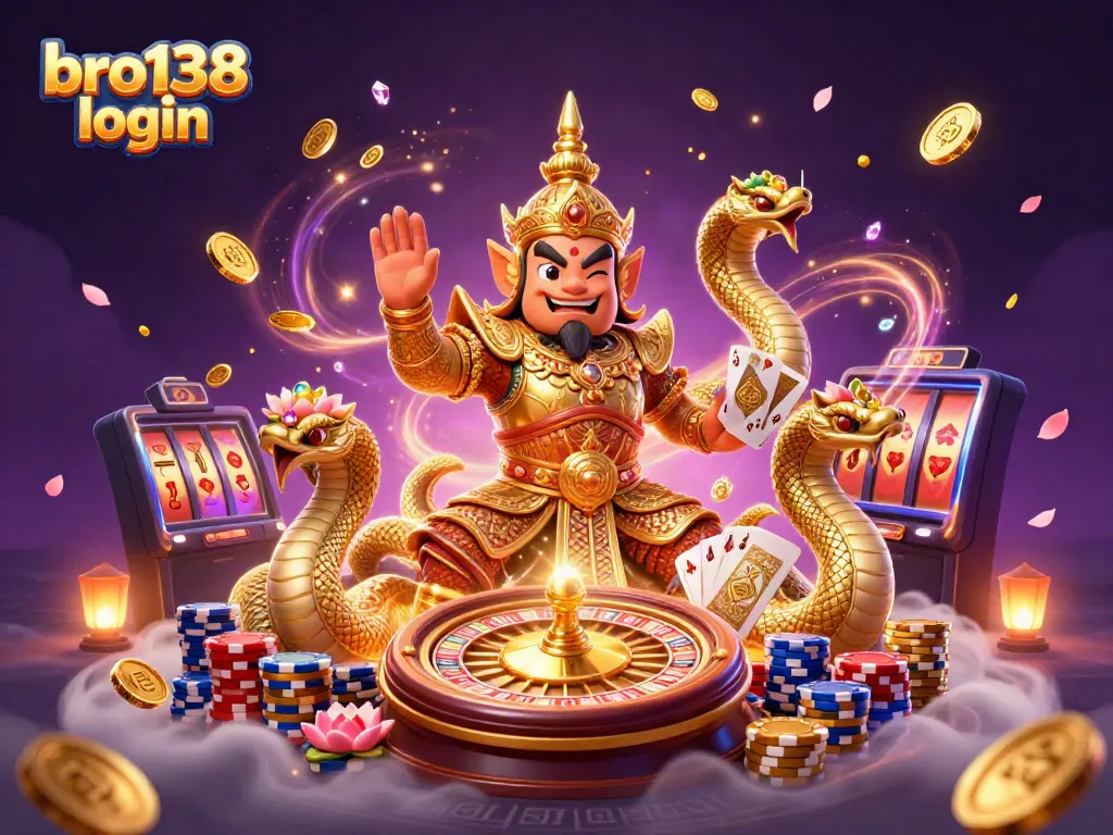 Experience the thrill with bro138 login to enjoy online casino games, featuring immersive 3D illustrations