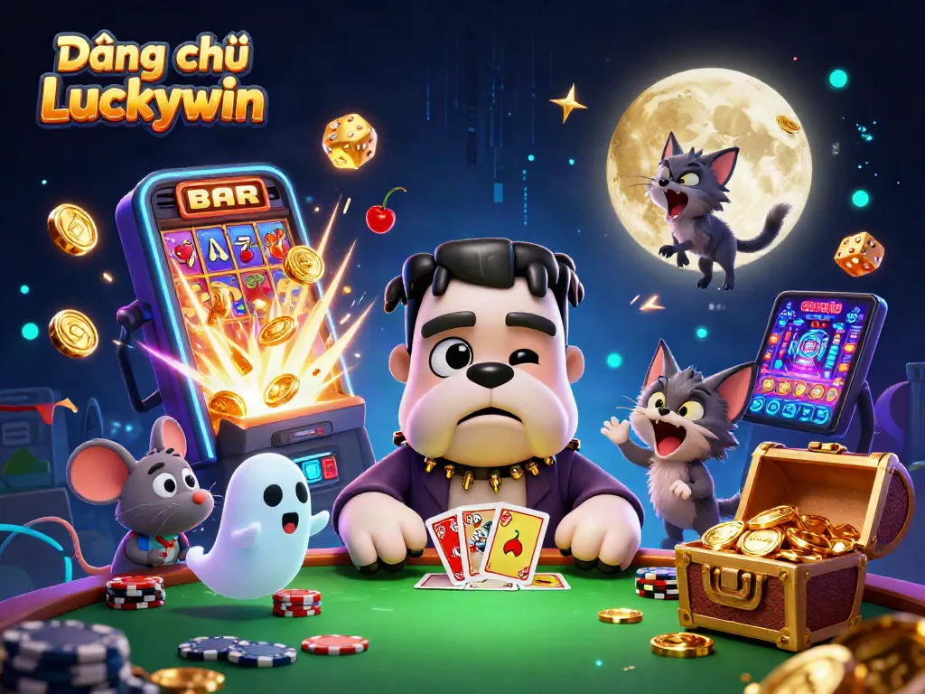 Engage in thrilling gameplay with Đăng ký Luckywin at this captivating casino illustration.