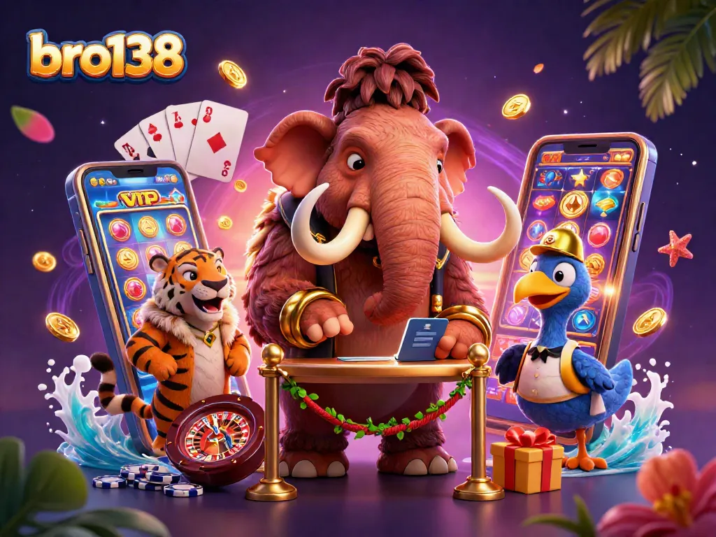 Experience exciting gameplay at bro138 featuring a woolly mammoth bouncer and casino games.