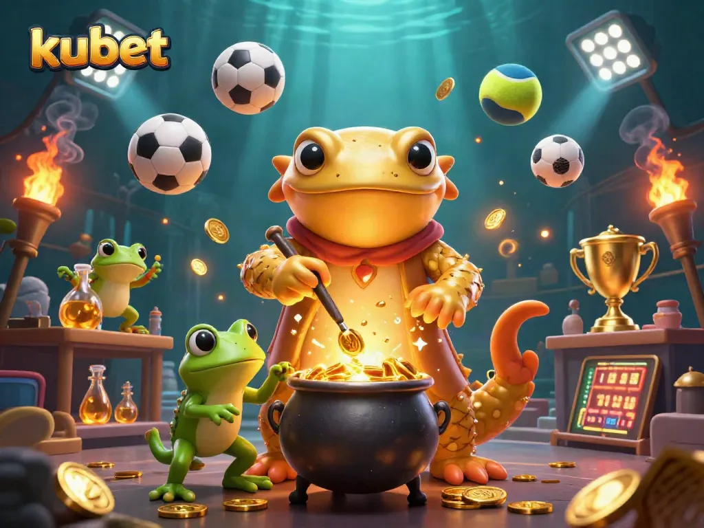 Engage with kubet's vibrant casino gaming atmosphere through an imaginative 3D scene.