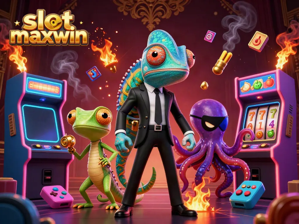 Experience excitement with slot maxwin featuring colorful characters amidst vibrant slot game elements.