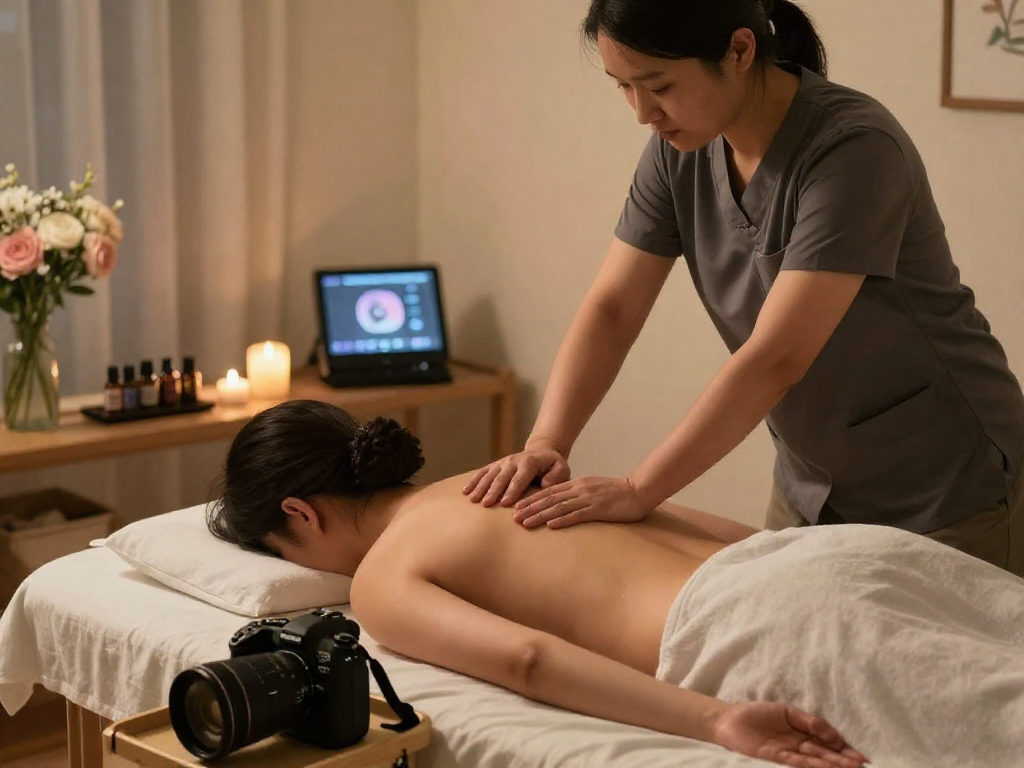 양천구출장마사지 session in a cozy room promoting relaxation and wellness.