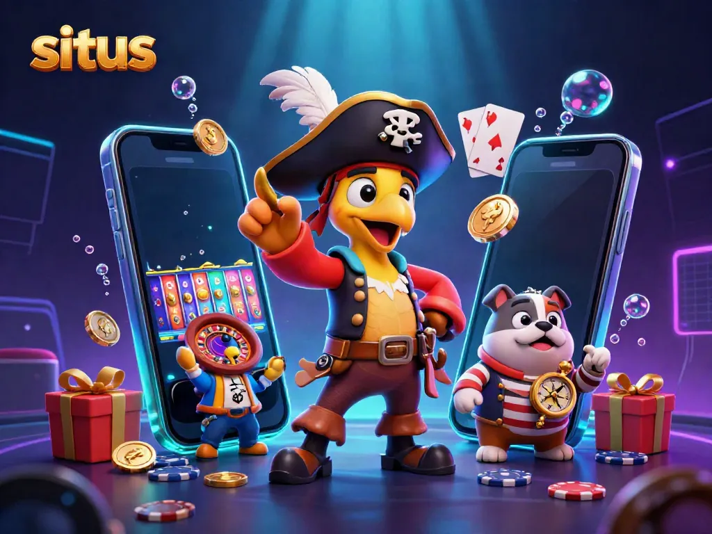 Engage in vibrant casino fun with situs slot games, where pirates command colorful mobile gameplay.