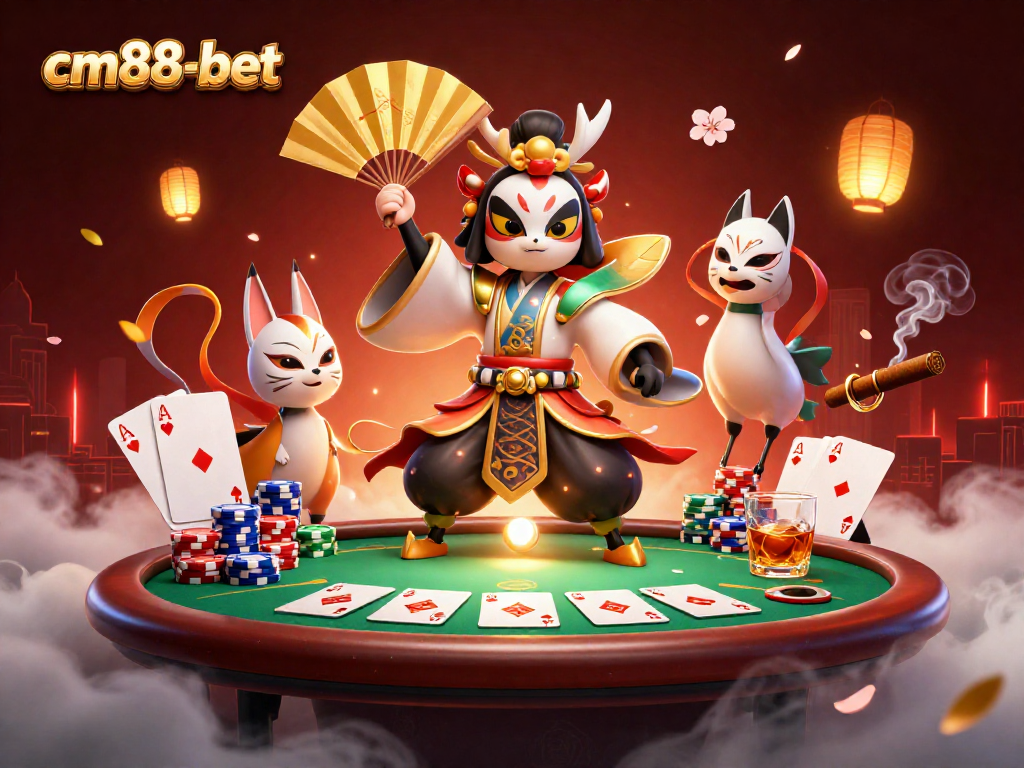 Experience high-stakes excitement at cm88-bet with our vibrant 3D casino illustration.