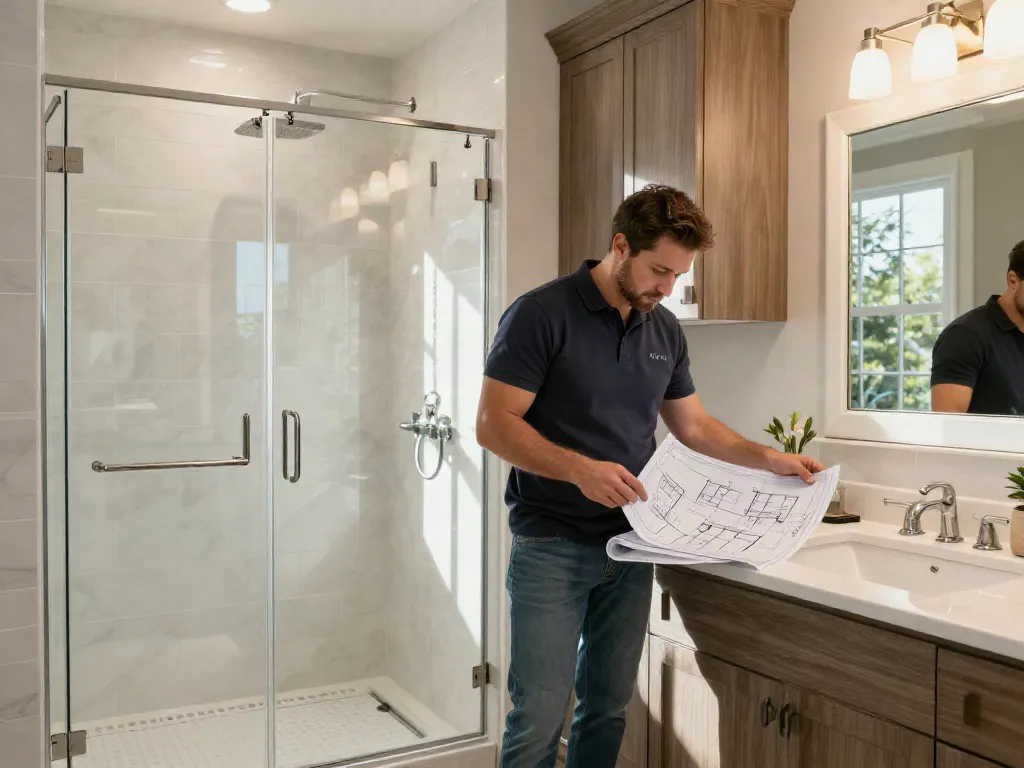 Stunning bathroom remodel showcasing seattle bathroom remodeling with modern fixtures and walk-in shower.