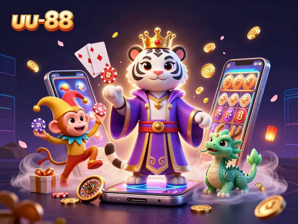 uu-88 immerses players in a vibrant casino adventure with dazzling characters and rich gaming elements.