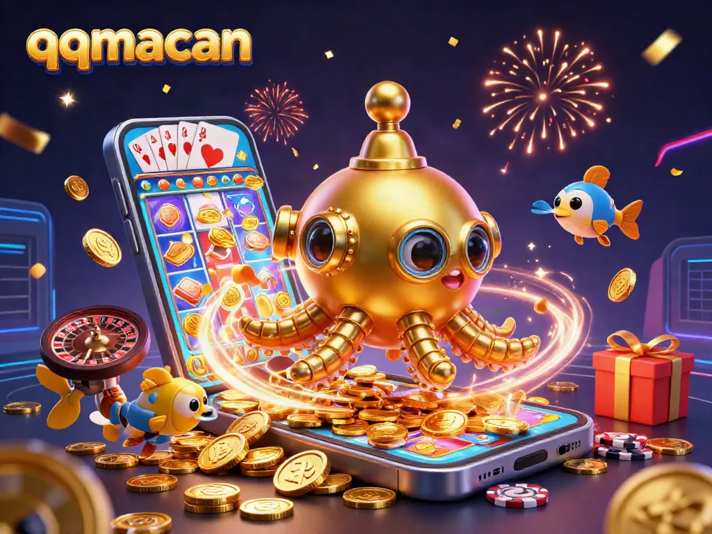 Experience thrilling wins with qqmacan's vibrant casino adventure featuring lucky symbols and games.