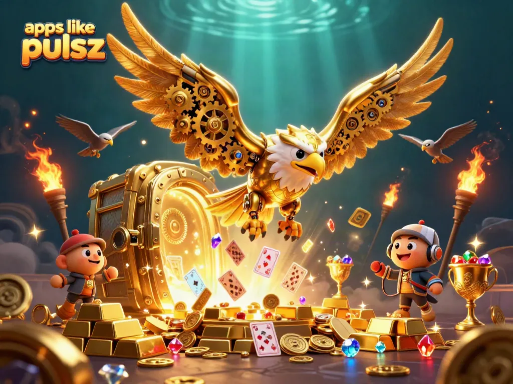 Experience fun at apps like pulsz with golden treasures and exciting card games.
